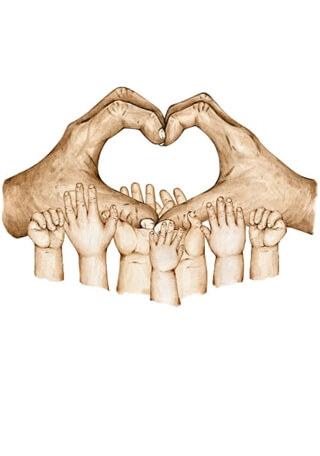 Morföräldrar till 7 barnbarn (Färg) - Poster